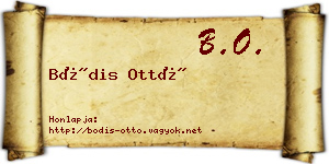 Bódis Ottó névjegykártya