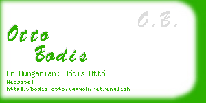 otto bodis business card