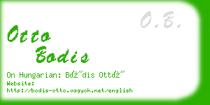 otto bodis business card